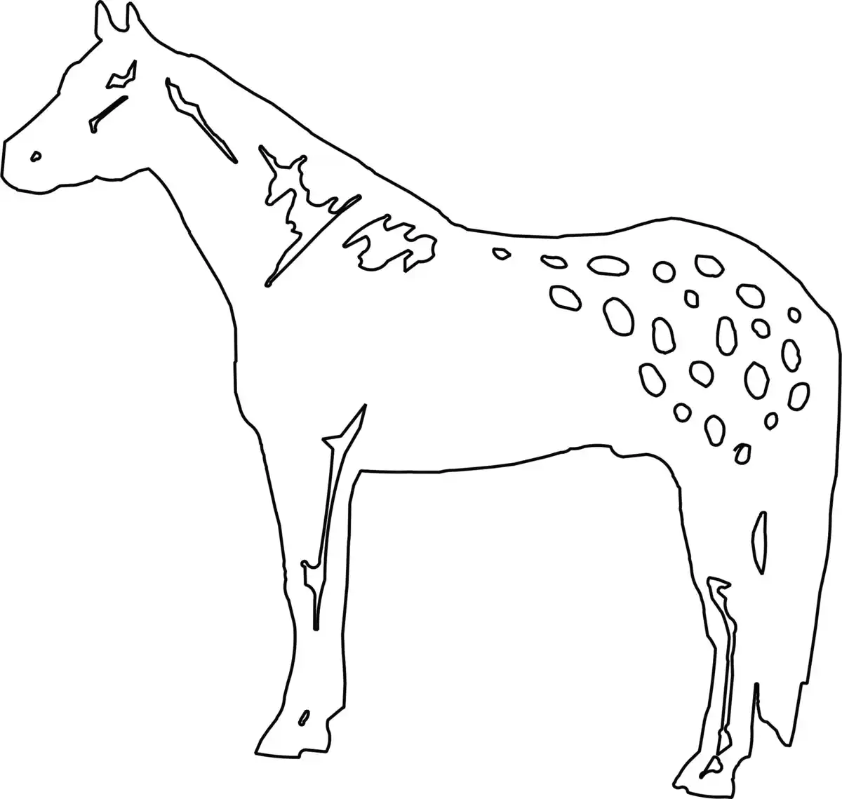 Free Download Coloring PDF, Horse Kid Coloring Pages Pdf